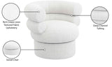 Valentina Accent Swivel Chair - Modern Comfort & Style with Channel Tufting for Any Room Decor