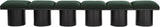 Pavilion - 6 Piece Modular Bench With Black Base