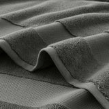 Turkish Cotton 6-Piece Bathroom Towel Set, Grey