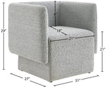 Vera Contemporary Accent Chair - Stylish Boucle Fabric Seating for Modern Living Room & Bedroom