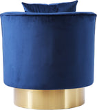 Kendra Contemporary Accent Chair with Gold Swivel Base - Chic Comfort for Your Living Room Decor