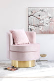 Kendra Contemporary Accent Chair with Gold Swivel Base - Chic Comfort for Your Living Room Decor