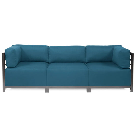 Axis 3pc Sectional Seascape Turquoise Titanium Frame
