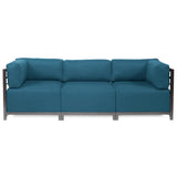 Axis 3pc Sectional Seascape Turquoise Titanium Frame