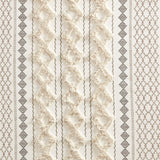 Geo Print Chenille Light Filtering Window Curtain, Ivory