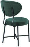 Allure Dining Chair Set - Contemporary Design with Matte Black Metal Frame for Stylish Dining Spaces