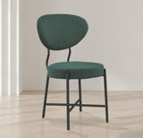 Allure Dining Chair Set - Contemporary Design with Matte Black Metal Frame for Stylish Dining Spaces