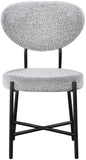 Allure Dining Chair Set - Contemporary Design with Matte Black Metal Frame for Stylish Dining Spaces