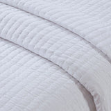 White Solid Farmhouse Reversible Quilt Set