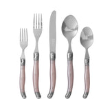 Laguiole 20-Piece Stainless Steel Flatware Set, Petal Pink