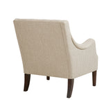 Diamond Tufted Vintage Lounge Chair, Cream *
