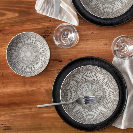 Marrakkech Gray Dinner Plate 8.25"