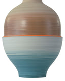 Happy 80's Gray, Beige, Orange & Blue Vase Set of 3