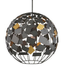 Moon Night Gray & Gold Orb Chandelier