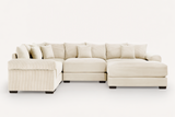 DESEO 196" Sectional Sofa with Ottoman