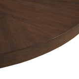 Mid-Century Round Wood Coffee Table, Brown