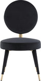 Brandy Contemporary Dining Chair Set of 2 - Luxurious Soft Upholstery & Stylish Brass Accents