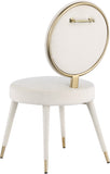 Brandy Contemporary Dining Chair Set of 2 - Luxurious Soft Upholstery & Stylish Brass Accents