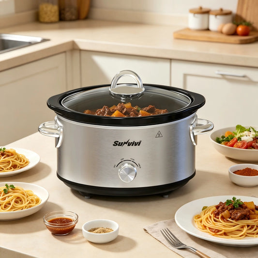 Slow Cooker 4QT, Mini Food Warmer with 3 Heating Settings