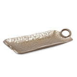 Hammered Organic Gold Aluminum Tray- Small