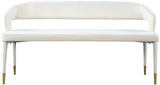 Destiny Contemporary Velvet Bench with Gold Tipped Legs - Stylish Extra Seating for Your Home