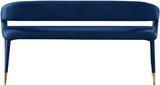 Destiny Contemporary Velvet Bench with Gold Tipped Legs - Stylish Extra Seating for Your Home