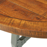 Industrial Round Dining Table with Adjustable Height *