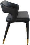 Destiny Contemporary Faux Leather Bench with Gold Tipped Legs for Stylish Extra Seating Space