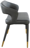 Destiny Contemporary Faux Leather Bench with Gold Tipped Legs for Stylish Extra Seating Space