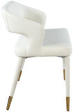 Destiny Contemporary Faux Leather Bench with Gold Tipped Legs for Stylish Extra Seating Space