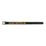 Jabulani Beaded Leather 14" Dog Collar - Pop Art