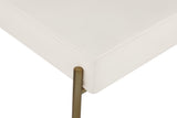 Carly Contemporary Counter Stool with Plush Seating and Durable Brushed Brass Frame for Dining Spaces
