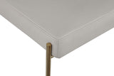 Carly Contemporary Counter Stool with Plush Seating and Durable Brushed Brass Frame for Dining Spaces