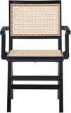 Preston Natural Cane Mid-Century Dining Arm Chair Set - Stylish Comfort for Every Dining Space