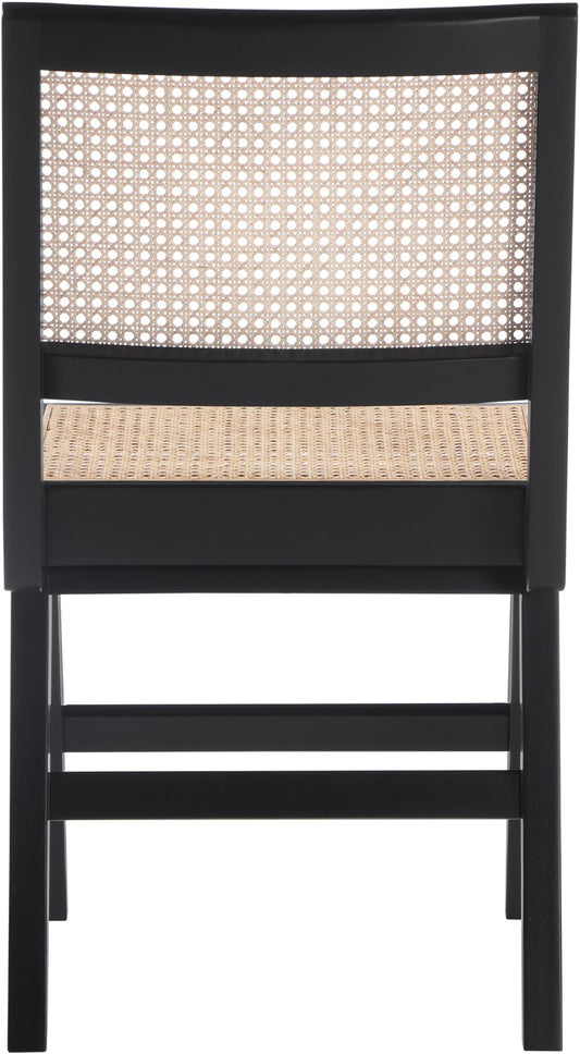 Preston Mid-Century Dining Side Chair Set - Stylish Cane Back Design for Elegant Dining Spaces