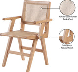 Preston Natural Cane Mid-Century Dining Arm Chair Set - Stylish Comfort for Every Dining Space