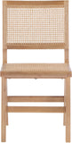 Preston Mid-Century Dining Side Chair Set - Stylish Cane Back Design for Elegant Dining Spaces