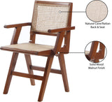 Preston Natural Cane Mid-Century Dining Arm Chair Set - Stylish Comfort for Every Dining Space