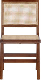 Preston Mid-Century Dining Side Chair Set - Stylish Cane Back Design for Elegant Dining Spaces