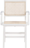 Preston Natural Cane Mid-Century Dining Arm Chair Set - Stylish Comfort for Every Dining Space
