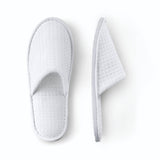 Premium Soft Padded Cotton Waffle Slippers, White