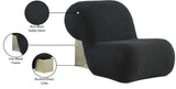Quadra Contemporary Accent Chair with Luxurious Teddy Fabric and Stylish Brushed Brass Accents