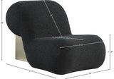 Quadra Contemporary Accent Chair with Luxurious Teddy Fabric and Stylish Brushed Brass Accents