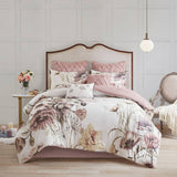 Shabby Chic Floral Comforter/Duvet Cover Set, Blush