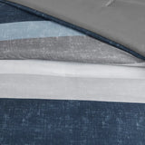 Wholesale Stripe Modern Comforter Set with Bed Sheets, Blue/Grey