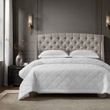 Premium Cotton Blanket with Plush Loft Fiber Fill, White