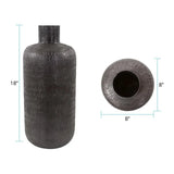 Etched Crossways Short Neck Bottle Vase- Medium