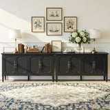 Console Cabinet, 59'' Mid Century Modern Pantry Cabinet