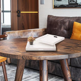 White Lacquer Square Wood Tray Set