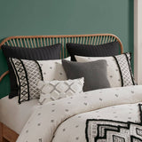 Chenille Textured Comforter/Duvet Cover Mini Set, Black